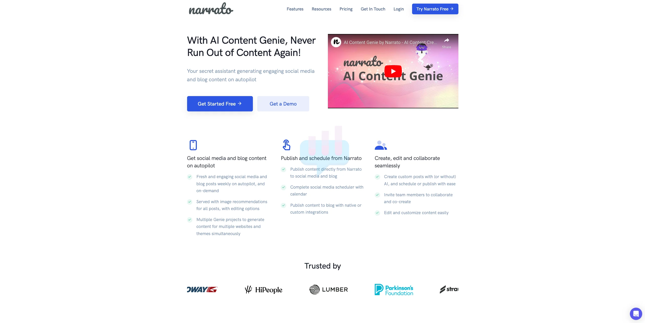 Narrato AI Content Genie